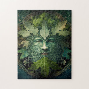 Purple Green Fairy Fantasy Art Jigsaw Puzzle