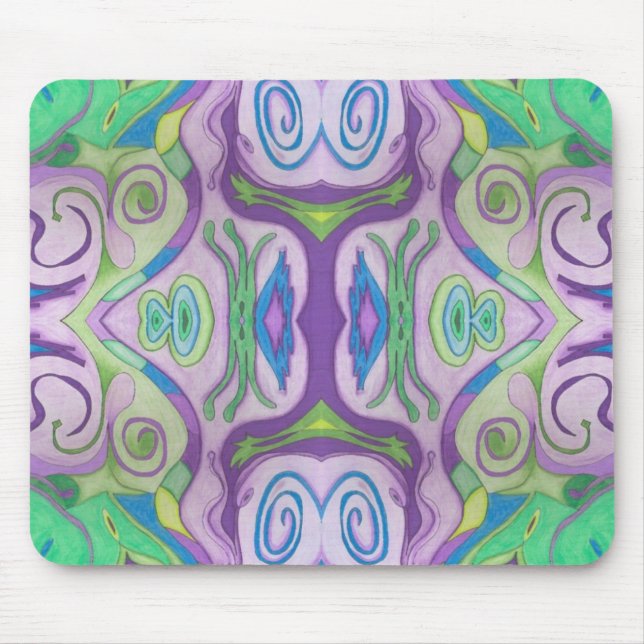 Purple Green Fantasy Mousepad (Front)