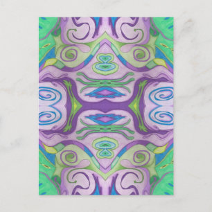 Purple Green Fantasy Postcard