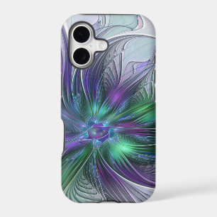 Purple Green Flower Modern Abstract Art Fractal