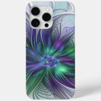 Purple Green Flower Modern Abstract Art Fractal