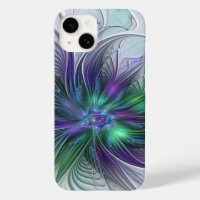 Purple Green Flower Modern Abstract Art Fractal
