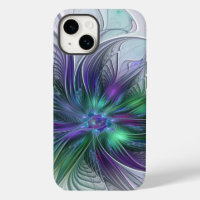 Purple Green Flower Modern Abstract Art Fractal