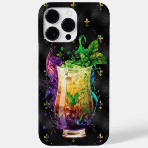 PURPLE GREEN GOLD MARDI GRAS FESTIVE BEVERAGES Case-Mate iPhone 14 PRO MAX CASE