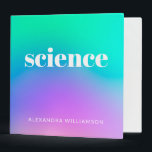 Purple Green Gradient Name Science School Subject  Binder<br><div class="desc">Personalized Purple Green Abstract Gradient Name Science School Subject 3 ring binder</div>