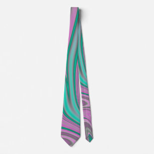 Purple & Green Holographic Swirl Tie