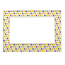 PURPLE GREEN ORANGE YELLOW POLKA DOTS