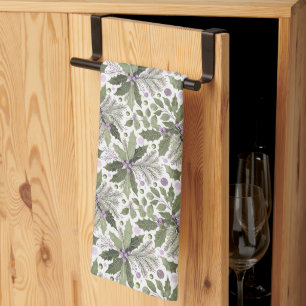 Purple Green Pattern#17 ID1009 Kitchen Towel