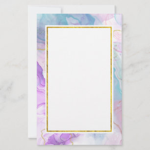 Purple, Green, Pink Flowing Colours Elegant