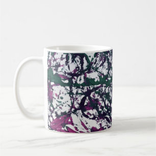 Purple, Green, Pink, Marble Artwork Coffee Mug