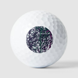 Purple, Green, Pink, Marble Artwork Golf Balls