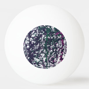 Purple, Green, Pink, Marble Artwork Ping Pong Ball