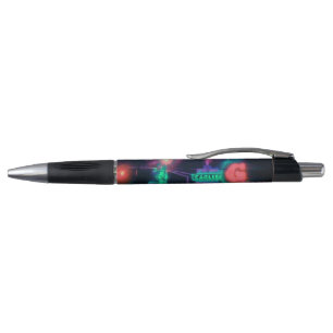 Purple Green Red Neon Lights Rainy Night Pen