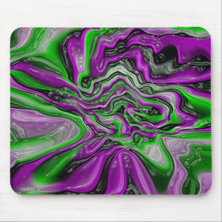 Purple & green swirl mouse pad