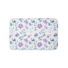 Purple Green Watercolor Wildflower