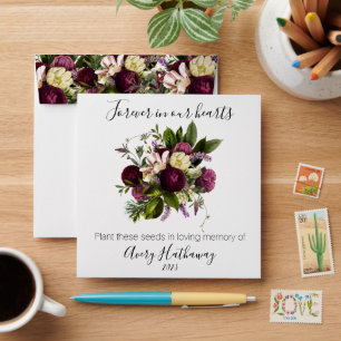Purple Greenery Floral Memorial Seed Packet Envelo Envelope