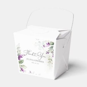 Purple Greenery Lavender Baby Shower Favour Box