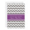 Purple Grey Chevron Custom Baby Shower Invitations