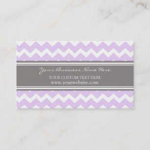 Purple Grey Chevron Retro Business Cards