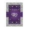 Purple, Grey Love Hearts Wedding Reception Card