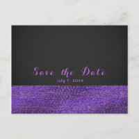 Purple Grey Modern Glam Sequins Save the Date