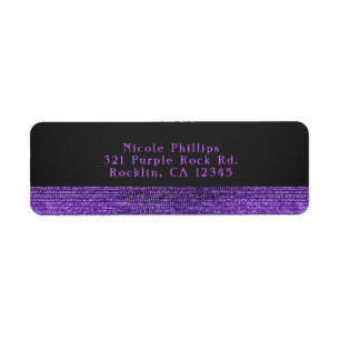 Purple Grey Moderne Glam Sequins Party Invitation
