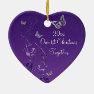 Purple, Grey Our 1st Christmas Keepsake Ornament