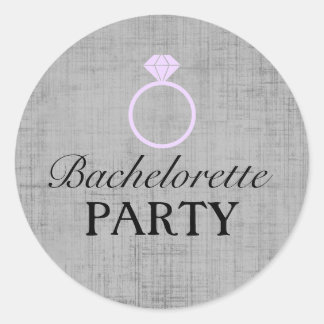 Purple & Grey Ring Design Bachelorette Sticker
