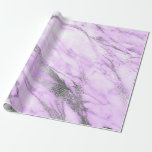 Purple Grey Silver White Marble Shiny Glam Wrapping Paper<br><div class="desc">Minimalism and elegance according to acctual interior decor trends. 
 For Many Occasions</div>