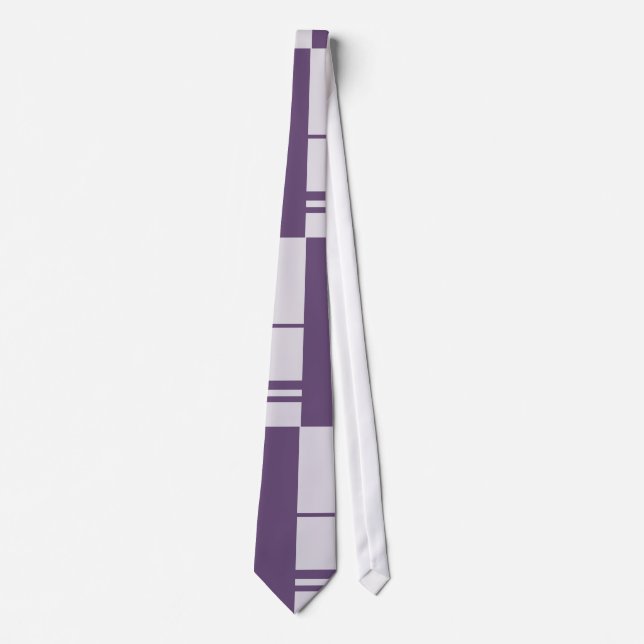 Purple, Grey Striped Tie (Front)