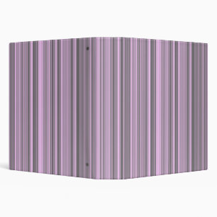 Purple Grey Stripes Binder