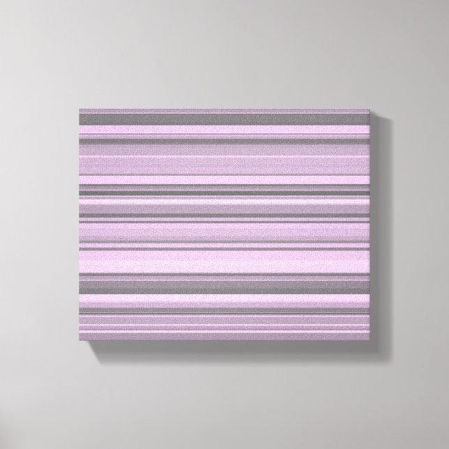Purple Grey Stripes Canvas Print (Front)