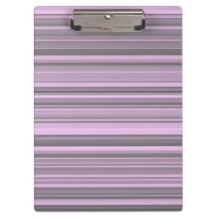 Purple Grey Stripes Clipboard