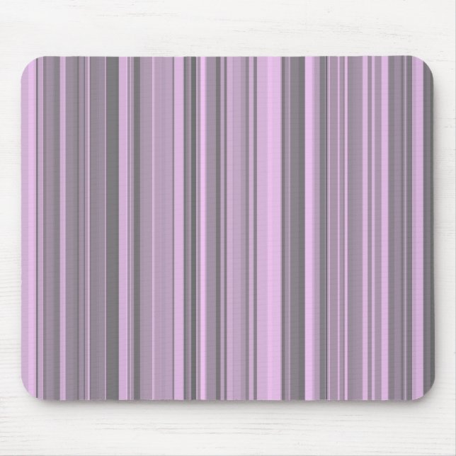 Purple Grey Stripes Mouse Pad (Front)