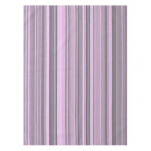 Purple Grey Stripes Tablecloth