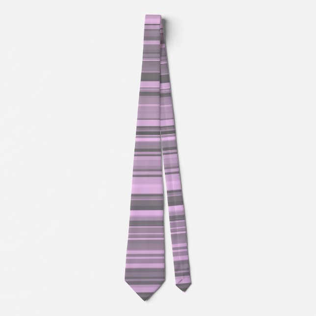 Purple Grey Stripes Tie (Front)