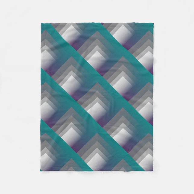 purple grey teal fleece blanket (Front)