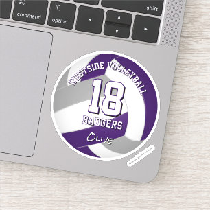 purple grey team colours volleyball player
