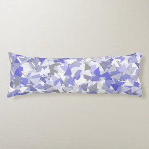 Purple Grey Triangle Pattern Body Pillow