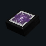 Purple, Grey Two Hearts Became One Gift Box<br><div class="desc">This pretty wooden trinket box with a ceramic tile in the lid would be a lovely way to thank your Bridesmaids and give them a lasting keepsake of your special day, or get one for yourself to hold your special wedding day jewellery in. It coordinates with the purple and grey...</div>