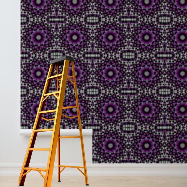 Purple Grey Weave Pattern Peel Stick Wallpaper (Purple Gray Weave Pattern Peel Stick Wallpaper)