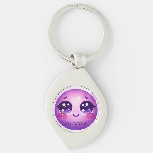 Purple grimace keychain (Front)