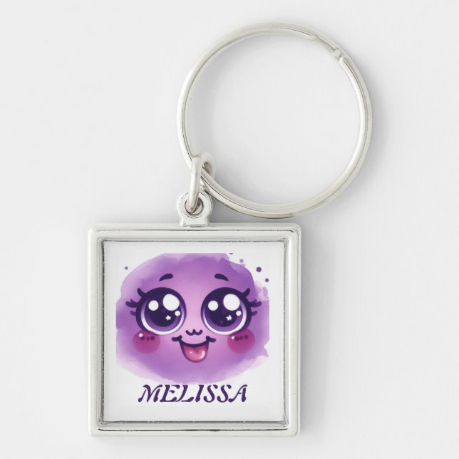 Purple grimace keychain (Front)