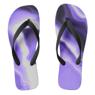 Purple Groovy Marbled Wide Strap Flip Flops