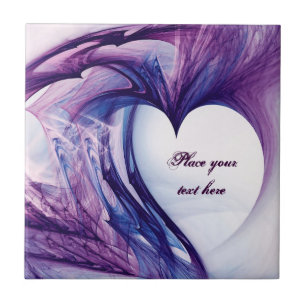 Purple Grunge Heart Tile