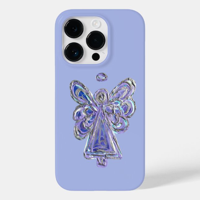Purple Guardian Angel Art coque iphone personnalis (Verso)