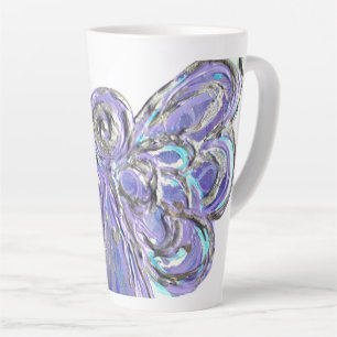 Purple Guardian Angel Art Custom Latte Mug Cup