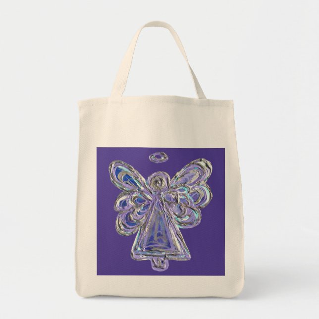 Purple Guardian Angel Art Sacs fourre-tout personn (Devant)