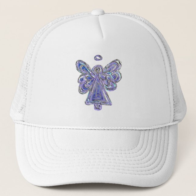 Purple Guardian Angel Custom Art Casquette ou Casq (Devant)