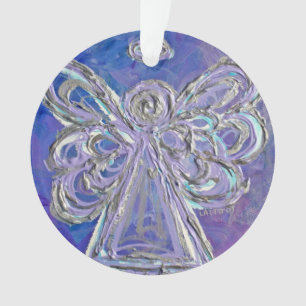 Purple Guardian Angel Gift Holiday Ornament